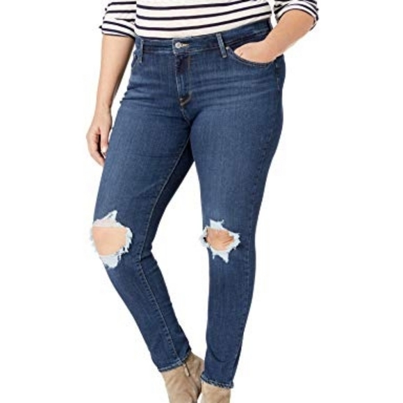 Levi's Denim - Levi's 711 Distressed Skinny Jeans Plus Size 18